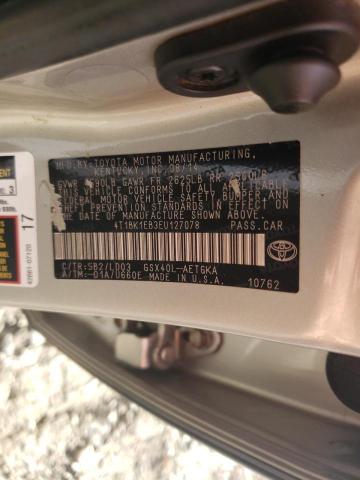 Photo 10 from auction – 2014 TOYOTA AVALON BAS with VIN 4T1BK1EB3EU127078