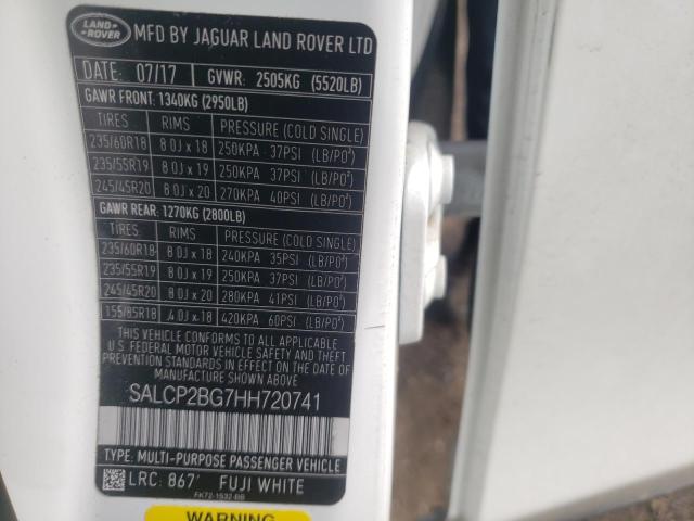 Photo 10 from auction – 2017 LAND ROVER DISCOVERY with VIN SALCP2BG7HH720741