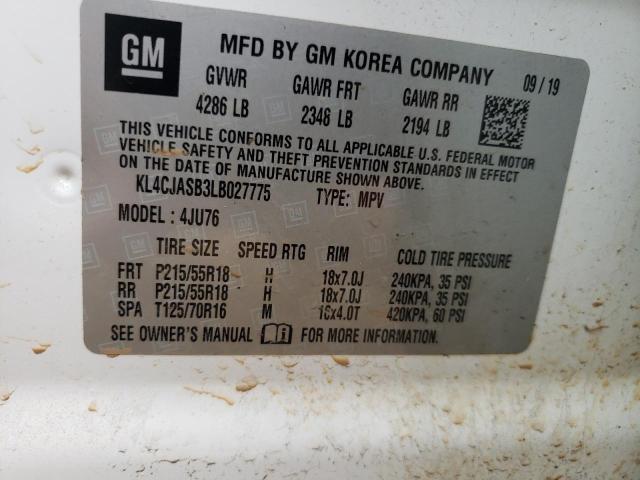 Photo 10 from auction – 2020 BUICK ENCORE PRE with VIN KL4CJASB3LB027775