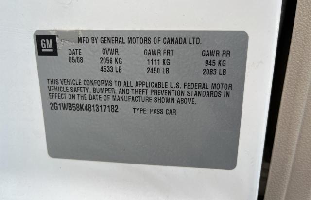 Photo 10 from auction – 2008 CHEVROLET IMPALA LS with VIN 2G1WB58K481317182