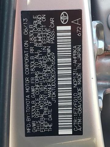 Photo 10 from auction – 2014 TOYOTA YARIS with VIN JTDKTUD32ED576569