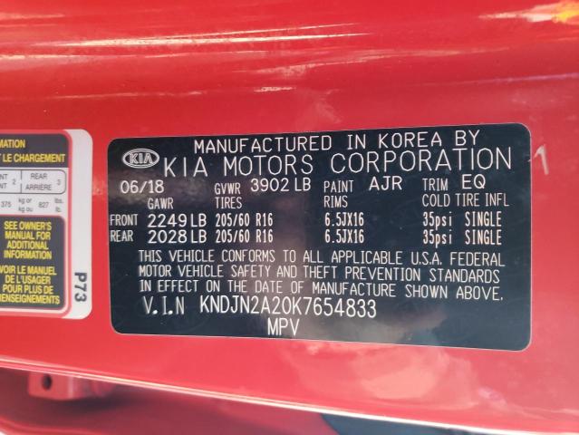 Photo 10 from auction – 2019 KIA SOUL with VIN KNDJN2A20K7654833