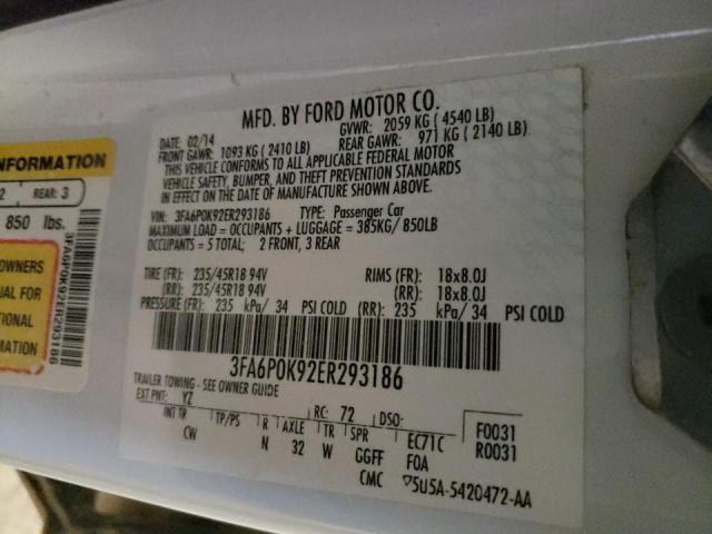 Photo 10 from auction – 2014 FORD FUSION TIT with VIN 3FA6P0K92ER293186