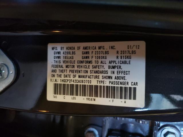 Photo 10 from auction – 2012 HONDA ACCORD LXP with VIN 1HGCP2F42CA063700