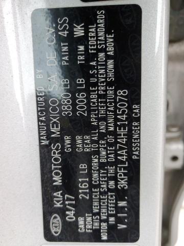 Photo 10 from auction – 2017 KIA FORTE LX with VIN 3KPFL4A74HE145078