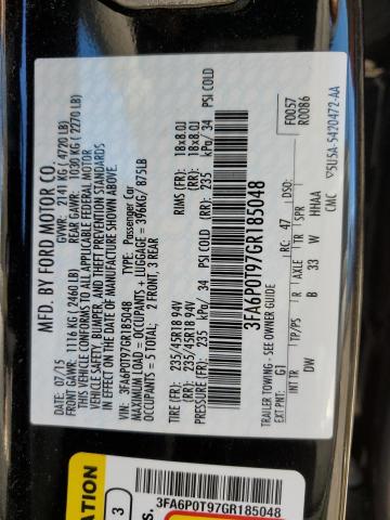 Photo 10 from auction – 2016 FORD FUSION SE with VIN 3FA6P0T97GR185048