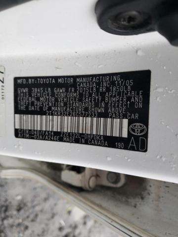 صورة رقم 10 من المزاد - 2006 TOYOTA COROLLA MA مع VIN 2T1KR32E26C577233