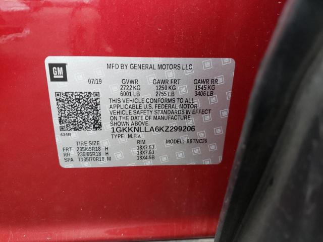 Photo 10 from auction – 2019 GMC ACADIA SLE with VIN 1GKKNLLA6KZ299206