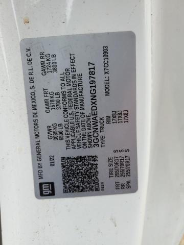 Photo 10 from auction – 2022 CHEVROLET SILVERADO with VIN 3GCNWAEDXNG197817