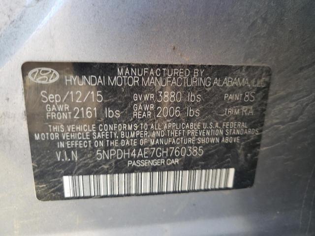 Photo 10 from auction – 2016 HYUNDAI ELANTRA SE with VIN 5NPDH4AE7GH760385