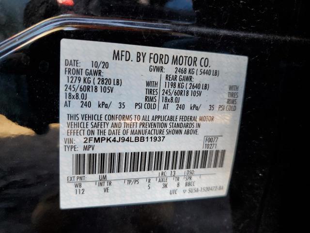 Photo 10 from auction – 2020 FORD EDGE SEL with VIN 2FMPK4J94LBB11937