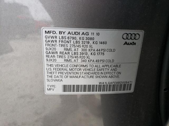Photo 10 from auction – 2011 AUDI Q7 PREMIUM with VIN WA1LGAFE8BD005471