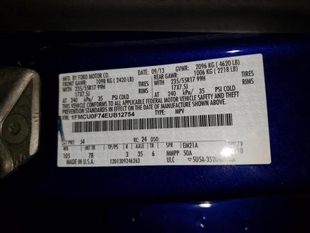 Photo 10 from auction – 2014 FORD ESCAPE S with VIN 1FMCU0F74EUB12754