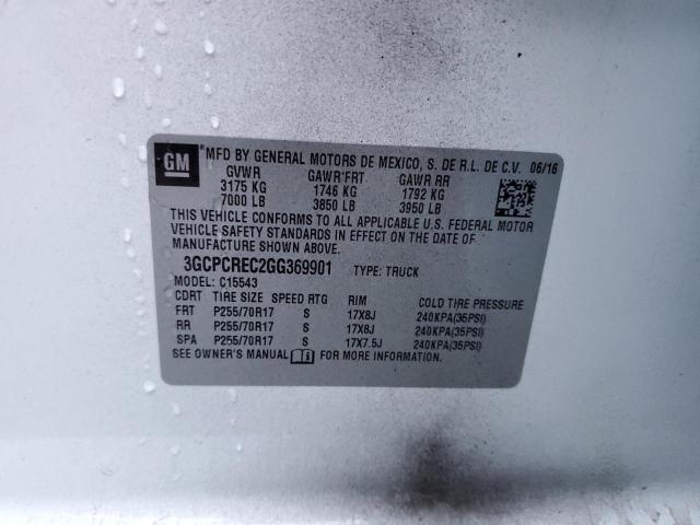 Photo 10 from auction – 2016 CHEVROLET SILVERADO with VIN 3GCPCREC2GG369901