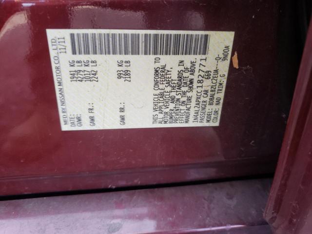 Photo 10 from auction – 2012 NISSAN ALTIMA BAS with VIN 1N4AL2APXCC182771