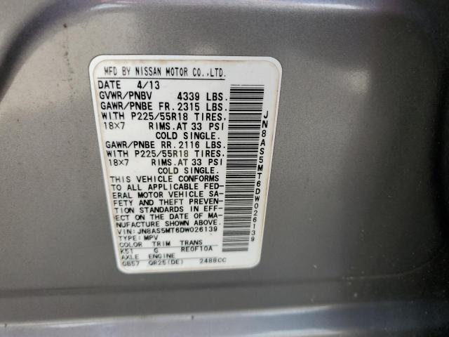 Photo 10 from auction – 2013 NISSAN ROGUE S with VIN JN8AS5MT6DW026139