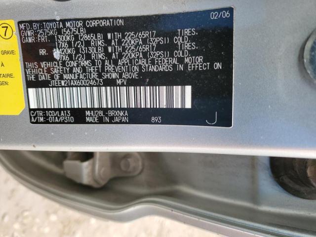 Photo 10 from auction – 2006 TOYOTA HIGHLANDER with VIN JTEEW21AX60024673