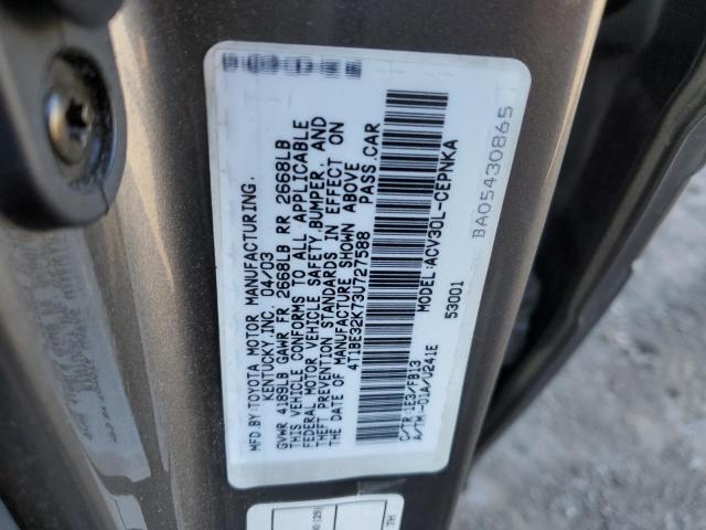 Photo 10 from auction – 2003 TOYOTA CAMRY LE with VIN 4T1BE32K73U727588