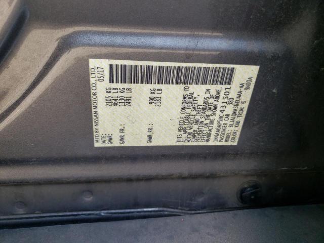 Photo 10 from auction – 2017 NISSAN MAXIMA 3.5 with VIN 1N4AA6AP5HC431501