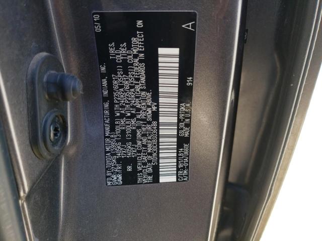 Photo 10 from auction – 2011 TOYOTA SIENNA XLE with VIN 5TDYK3DCXBS036488
