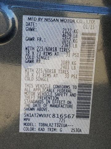 Photo 10 from auction – 2015 NISSAN ROGUE S with VIN 5N1AT2MVXFC816567