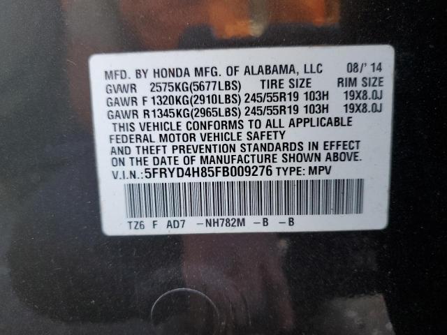 Photo 10 from auction – 2015 ACURA MDX ADVANC with VIN 5FRYD4H85FB009276