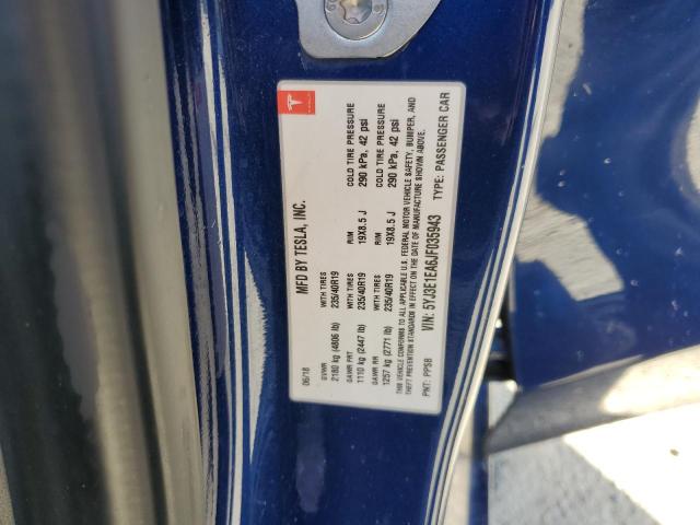 Photo 10 from auction – 2018 TESLA MODEL 3 with VIN 5YJ3E1EA6JF035943