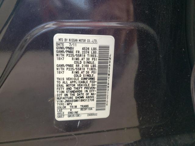 Photo 10 from auction – 2011 NISSAN ROGUE S with VIN JN8AS5MV1BW312706