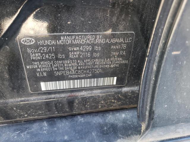 Photo 10 from auction – 2012 HYUNDAI SONATA GLS with VIN 5NPEB4AC8CH427501