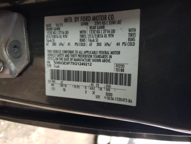 Photo 10 from auction – 2016 FORD TRANSIT CO with VIN NM0GE9F75G1249212