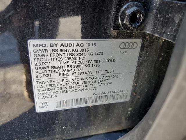 Photo 10 from auction – 2019 AUDI Q7 PRESTIG with VIN WA1VAAF71KD014119