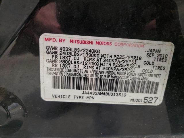 Photo 10 from auction – 2011 MITSUBISHI OUTLANDER with VIN JA4AS3AW4BU013519