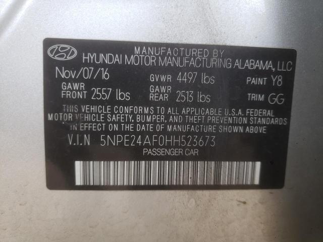Photo 10 from auction – 2017 HYUNDAI SONATA SE with VIN 5NPE24AF0HH523673