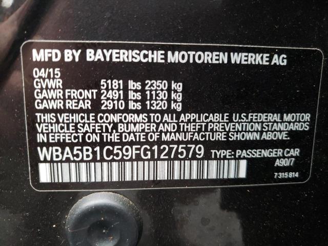 Photo 10 from auction – 2015 BMW 535 I with VIN WBA5B1C59FG127579