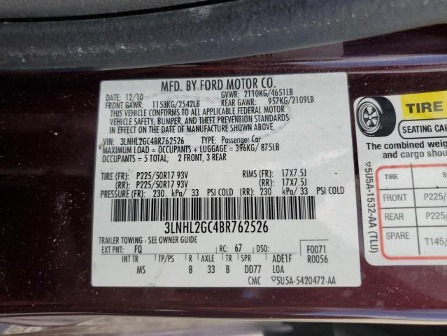 Photo 10 from auction – 2011 LINCOLN MKZ with VIN 3LNHL2GC4BR762526