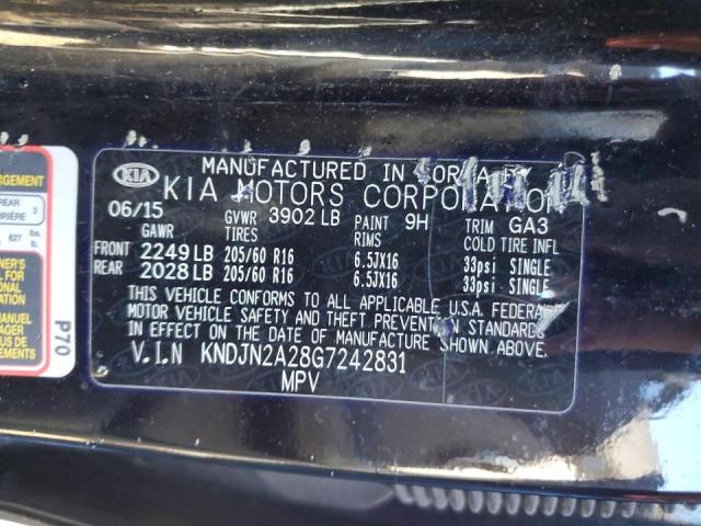 Photo 10 from auction – 2016 KIA SOUL with VIN KNDJN2A28G7242831