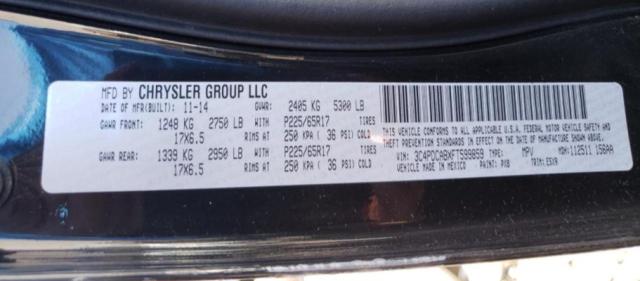 Photo 10 from auction – 2015 DODGE JOURNEY SE with VIN 3C4PDCABXFT599859