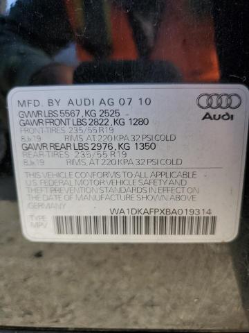 Photo 10 from auction – 2011 AUDI Q5 PREMIUM with VIN WA1DKAFPXBA019314