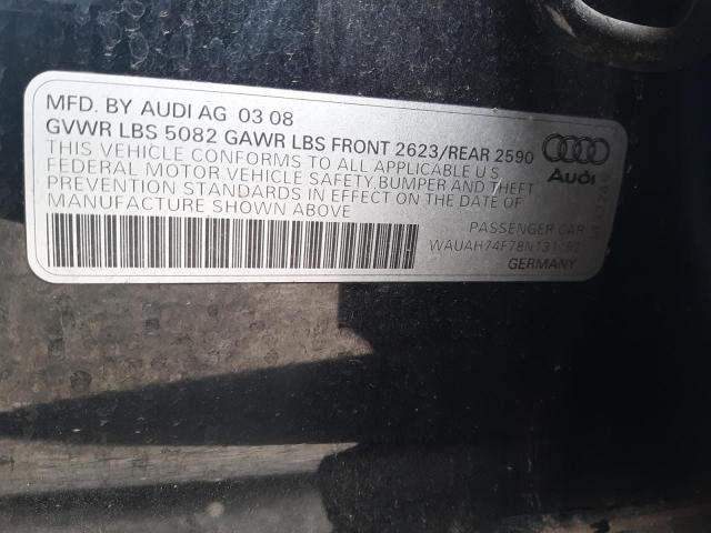 Zdjęcie 10 z aukcji – 2008 AUDI A6 3.2 z VIN WAUAH74F78N131152