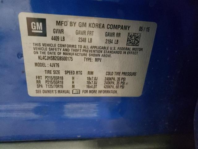 Photo 10 from auction – 2016 BUICK ENCORE PRE with VIN KL4CJHSB2GB500175