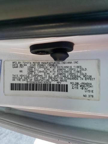 Photo 10 from auction – 2004 TOYOTA SIENNA with VIN 5TDZA23C84S183639