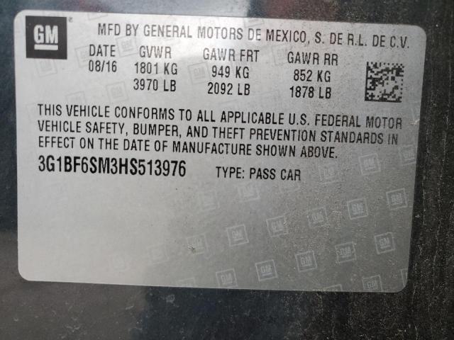 Photo 10 from auction – 2017 CHEVROLET CRUZE PREM with VIN 3G1BF6SM3HS513976