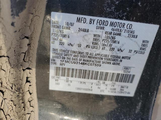 Photo 10 from auction – 2008 FORD ESCAPE XLT with VIN 1FMCU93148KC07559
