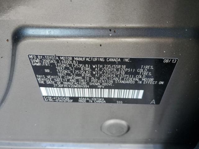 Photo 10 from auction – 2013 TOYOTA RAV4 LIMIT with VIN 2T3DFREV2DW084994