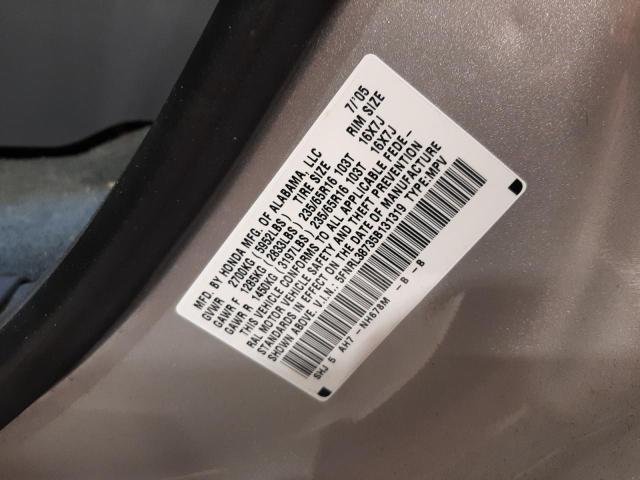 Photo 10 from auction – 2005 HONDA ODYSSEY EX with VIN 5FNRL38735B131319