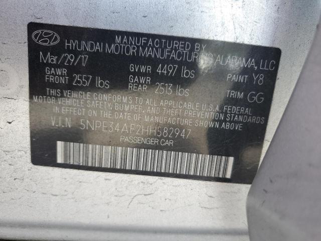 Photo 10 from auction – 2017 HYUNDAI SONATA SPO with VIN 5NPE34AF2HH582947