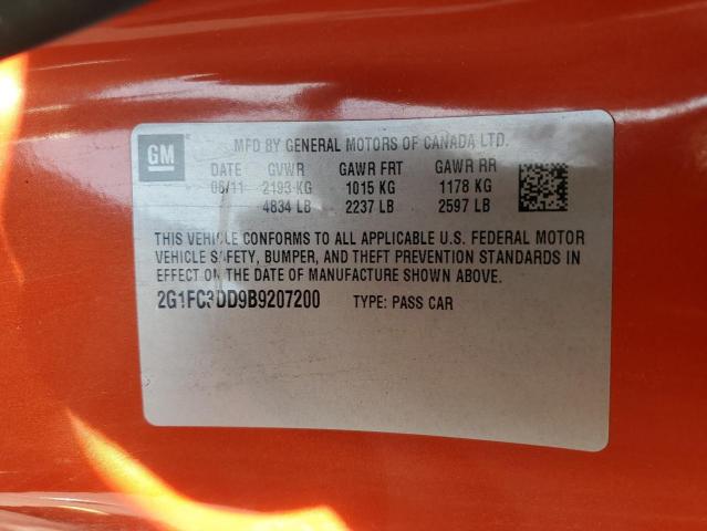 Zdjęcie 10 z aukcji – 2011 CHEVROLET CAMARO LT z VIN 2G1FC3DD9B9207200