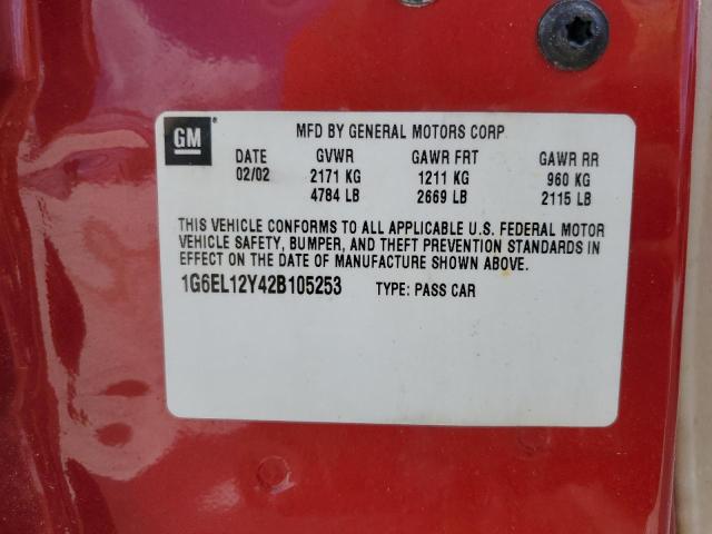 Photo 10 from auction – 2002 CADILLAC ELDORADO E with VIN 1G6EL12Y42B105253