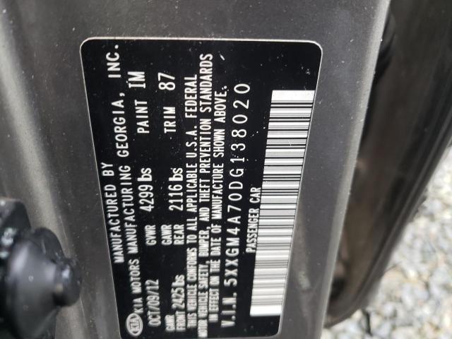 Photo 10 from auction – 2013 KIA OPTIMA LX with VIN 5XXGM4A70DG138020