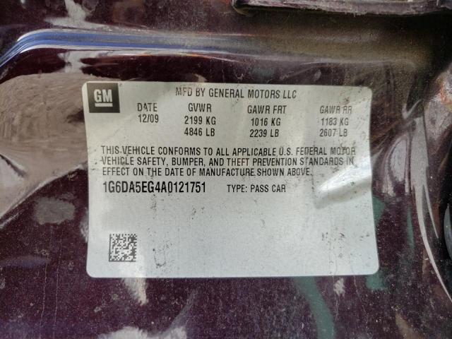 Photo 10 from auction – 2010 CADILLAC CTS with VIN 1G6DA5EG4A0121751